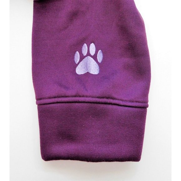 Puppy Paw Jacket 1X Purple Hoodie Dog Lover by Maxim Studio Cotton Blend - Picture 5 of 7